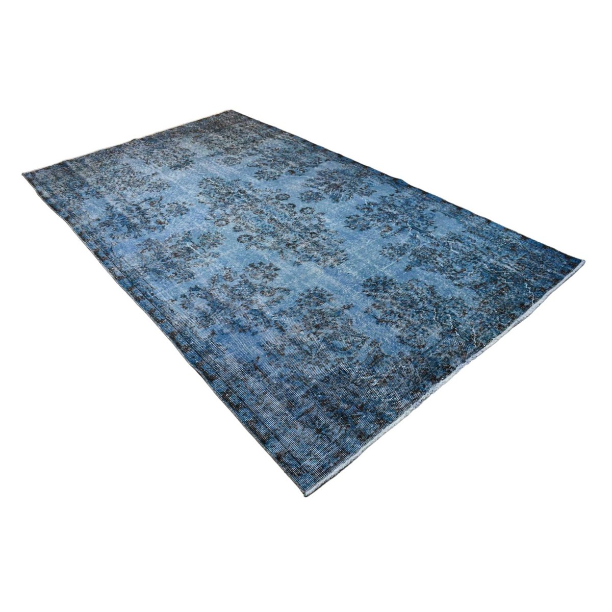 Blauw vintage vloerkleed - 282x167 cm - HANDGEMAAKT