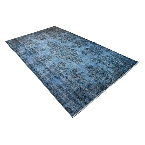 Blauw vintage vloerkleed - 282x167 cm - HANDGEMAAKT