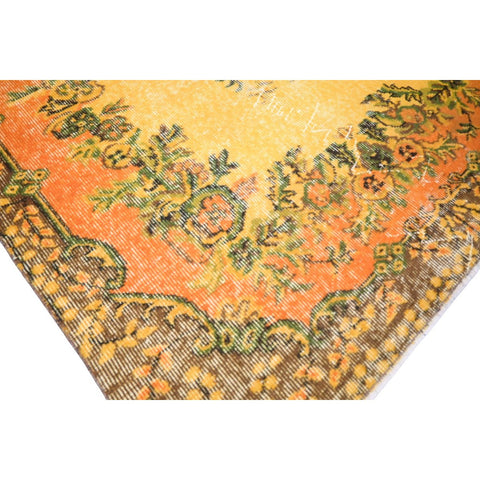 Oranje vintage vloerkleed - 210x116 cm - HANDGEMAAKT