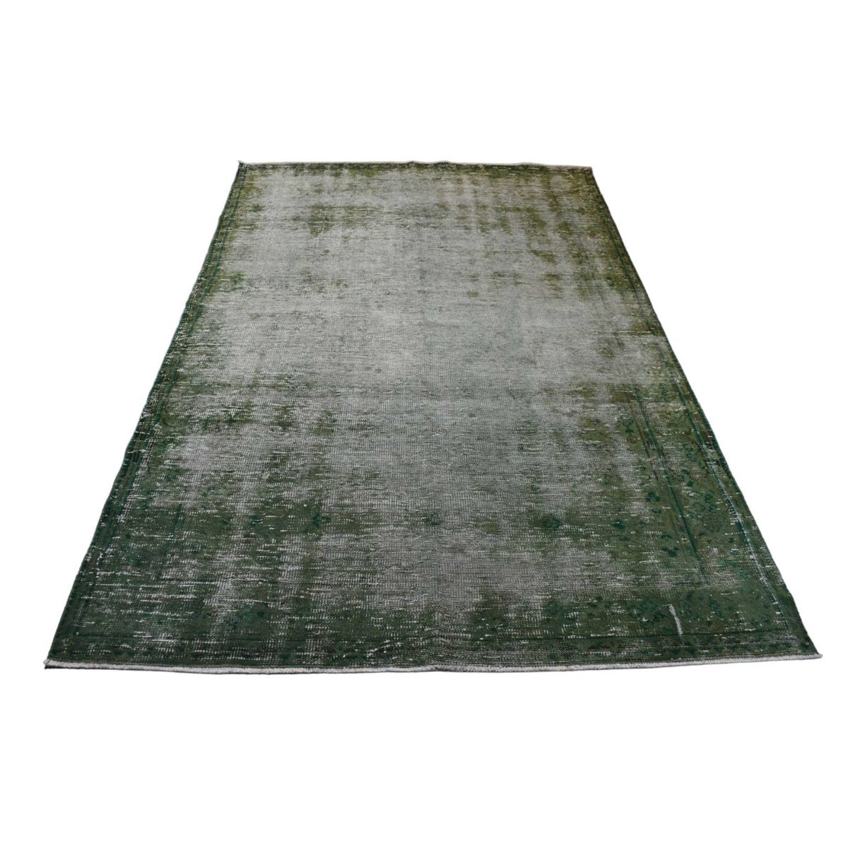 Groen super vintage vloerkleed - 249x170 cm - HANDGEMAAKT