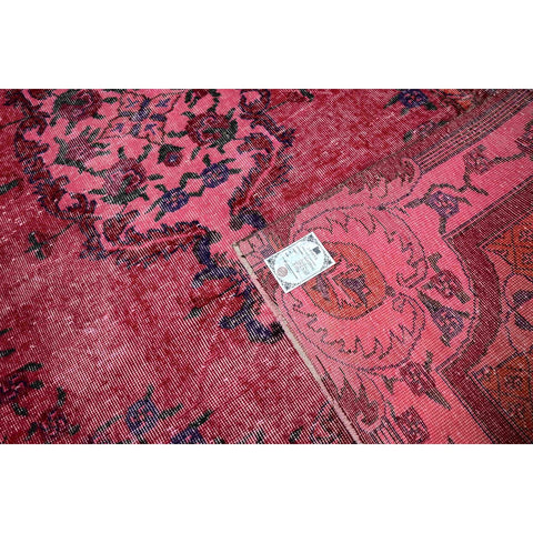 Roze vintage vloerkleed - 252x168 cm - HANDGEMAAKT