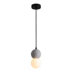 Leeds Hanger - Hanger in grijs, bolvormig, stoffen koord van 150 cm