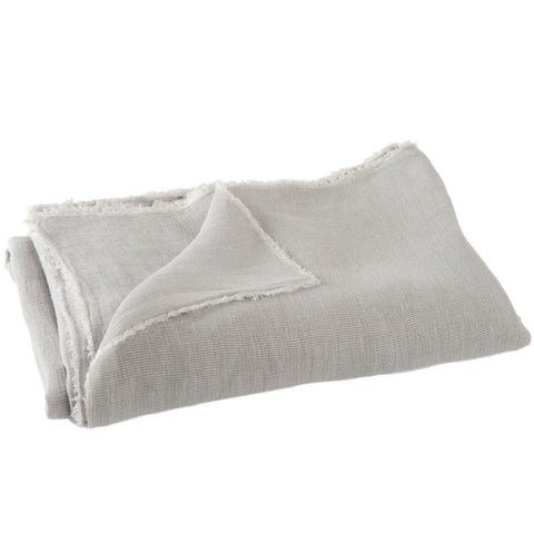 J-Line Plaid - polyester - lichtgrijs - 150 x 0.50 cm