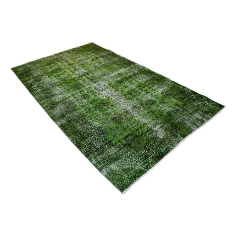 Groen vintage vloerkleed - 250x145 cm - HANDGEMAAKT