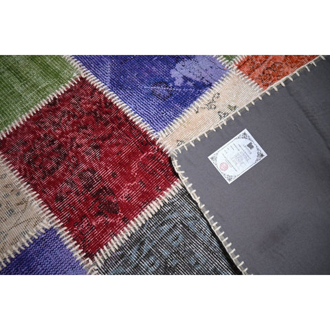 Patchwork vloerkleed - 178x118 cm - HANDGEMAAKT