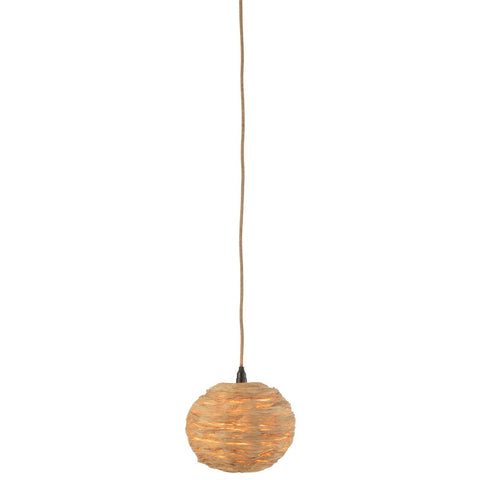 J-Line hanglamp Bol Bananenbladeren  - jute - naturel - small
