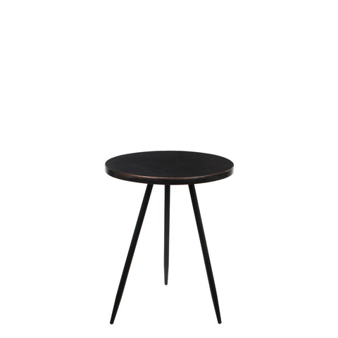 Kent Bijzettafel - H52 x Ø40 cm - Metaal - Zwart
