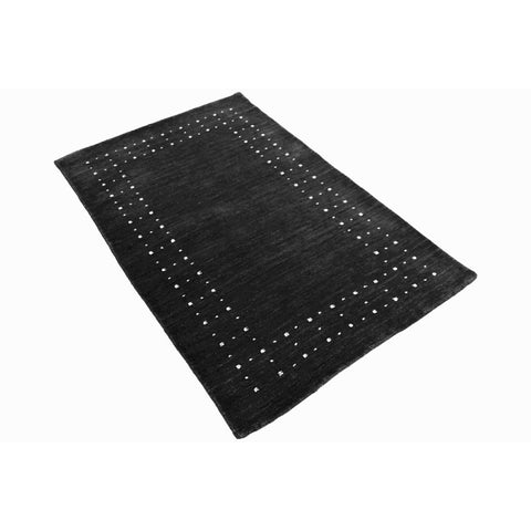 Zwart Gabbeh vloerkleed - 145x90 cm - HANDGEMAAKT - HANDGEMAAKT