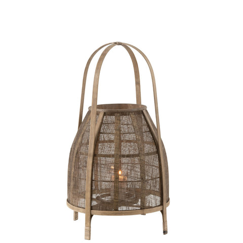 J-Line lantaarn Kap - bamboe - naturel - medium