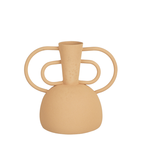 Vario Vaas - L25 x B16 x H23 cm - Metaal - Perzik