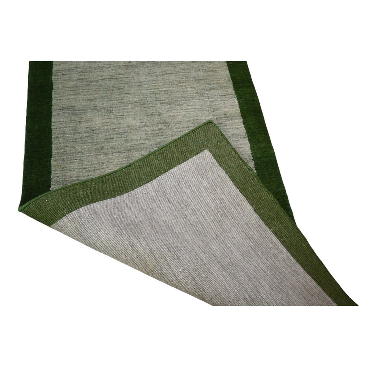 Groen Gabbeh loper - 310x83 cm - HANDGEMAAKT