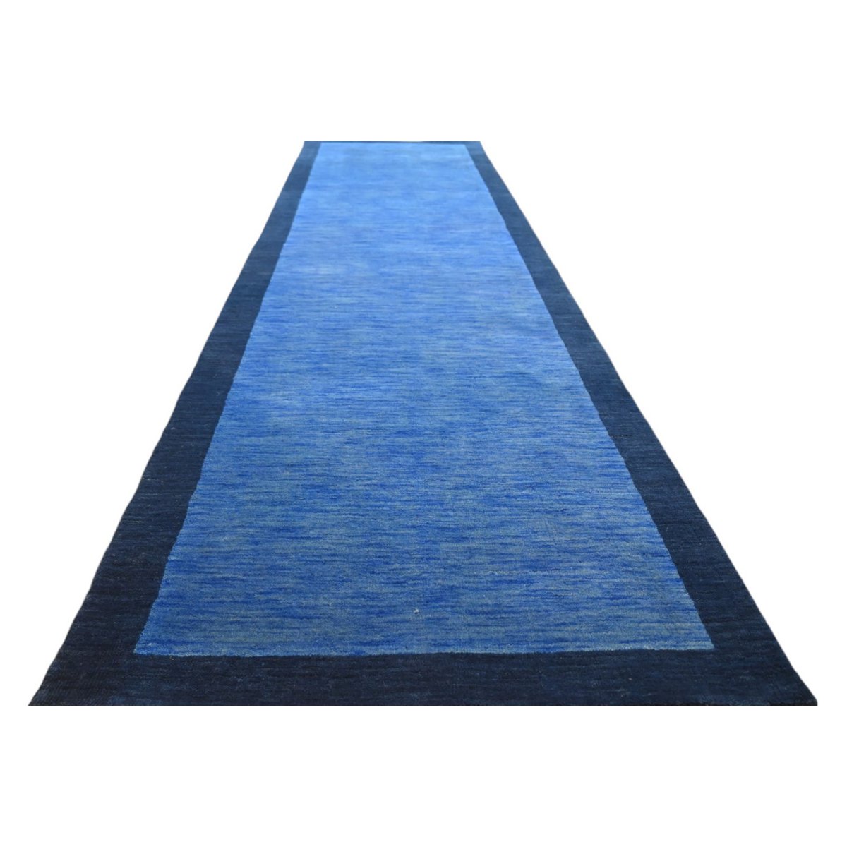 Blauw Gabbeh loper - 312x85 cm - HANDMGEMAAKT