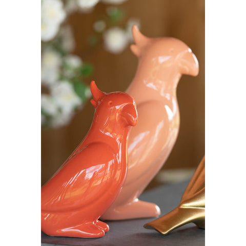 J-Line figuur Kaketoe - keramiek - oranje