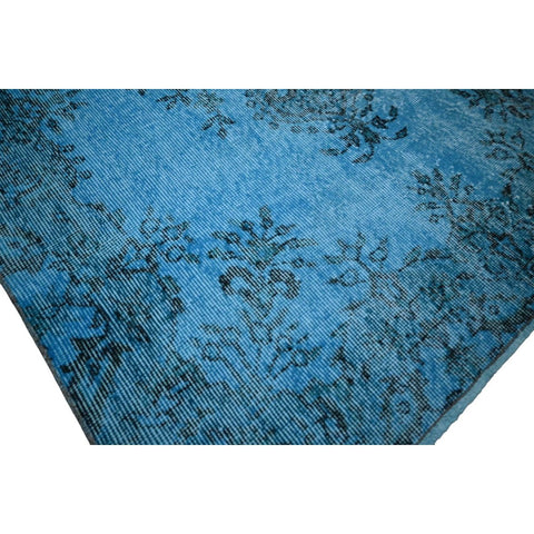 Blauw vintage vloerkleed - 217x119 cm - HANDGEMAAKT