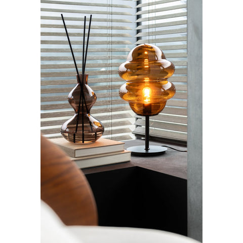 J-Line Tafellamp Honinglepel Glas Bruin