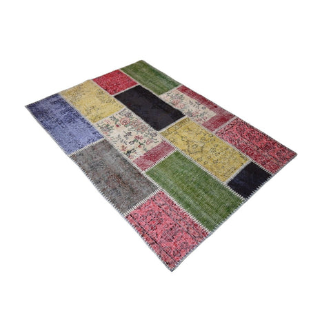 Patchwork vloerkleed - 173x120 cm - HANDGEMAAKT