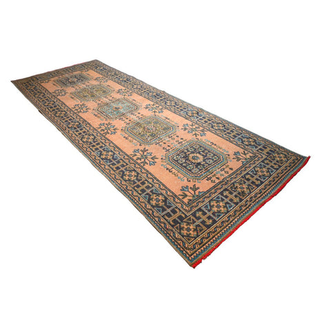 XL vintage loper - 370x137 cm - HANDGEMAAKT