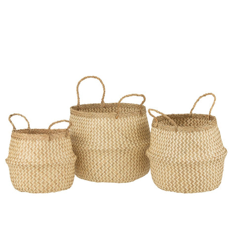 J-Line Set 3 Manden Intrekbaar Zeegras Wit