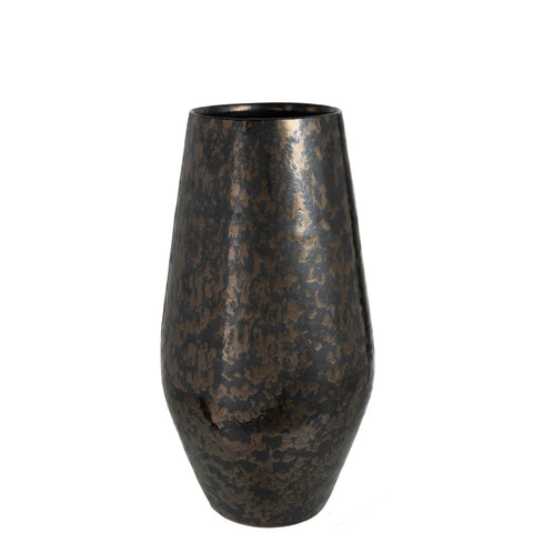 J-Line vaas Antique Smokey - keramiek  zwart - large