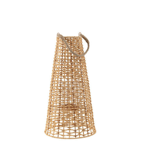 J-Line lantaarn Anais - rotan - naturel - large