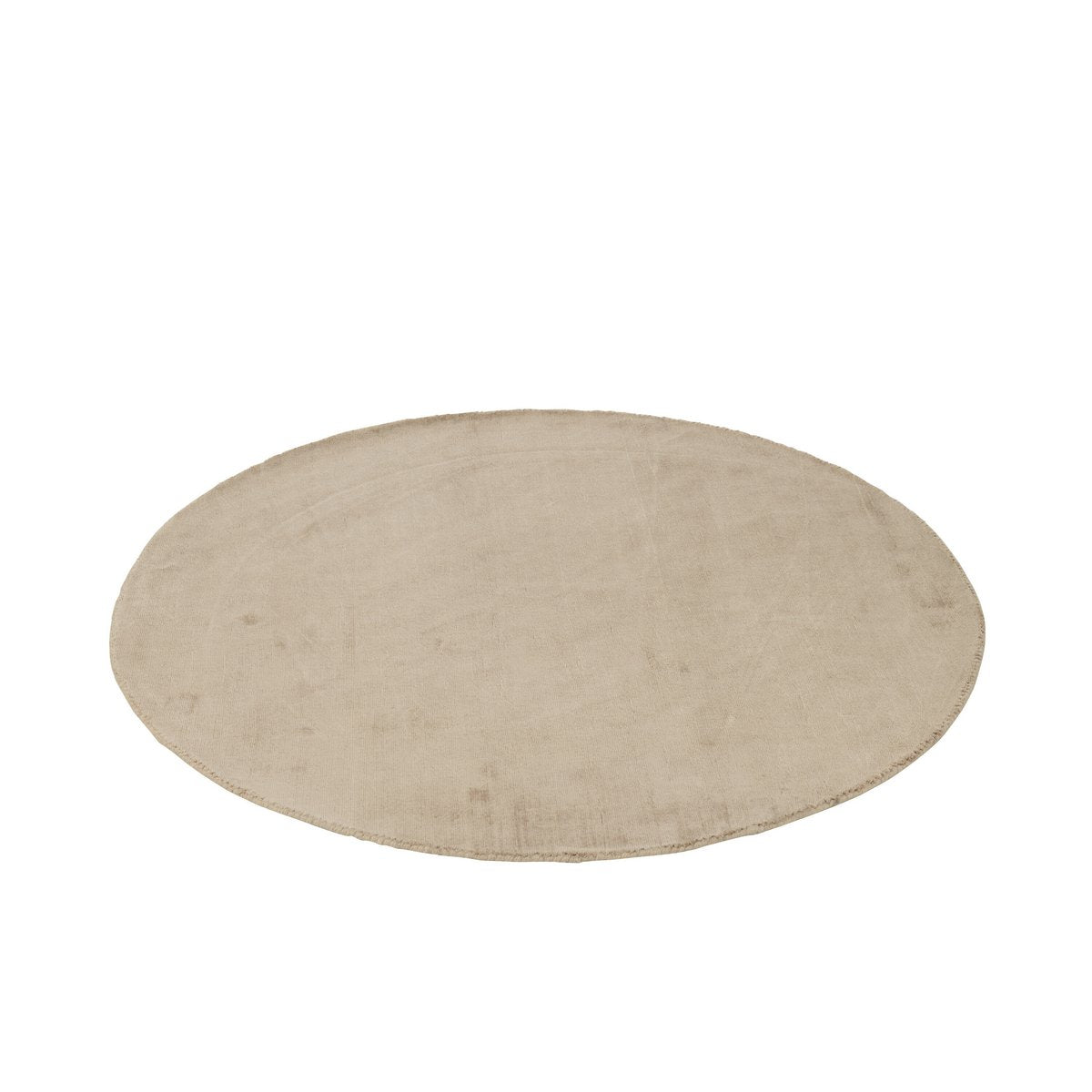 J-Line tapijt Rond Handgemaakt - viscose - beige