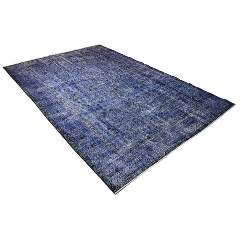 Blauw vintage vloerkleed - 315x204 cm - HANDGEMAAKT
