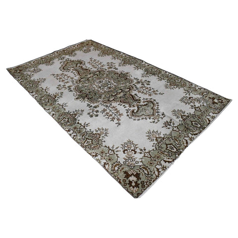 Licht vintage vloerkleed - 249x160 cm - HANDGEMAAKT