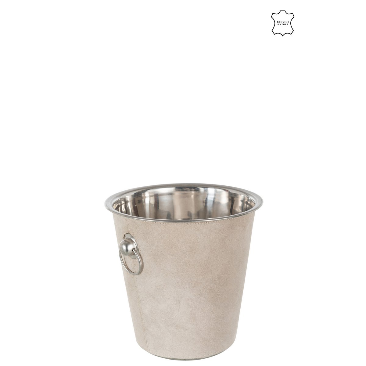 J-Line ijsemmer Rond - leder - beige