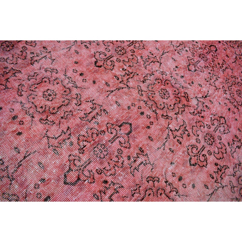 Roze vintage vloerkleed - 203x115 cm - HANDGEMAAKT