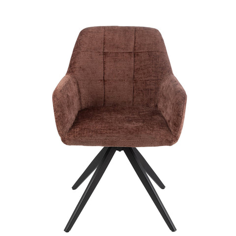 J-Line Stoel Louna Ijzer/Acryl Bruin