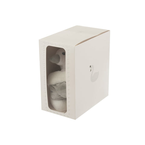 J-Line Speelmat Zwaan Pluche Wit/Grijs/Zilver