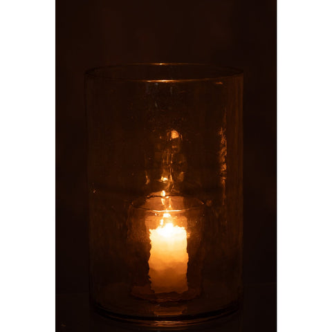 J-Line Windlicht Dubbel Glas Groen Large