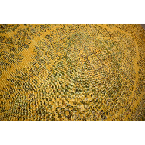Geel vintage vloerkleed - 281x177 cm - HANDGEMAAKT