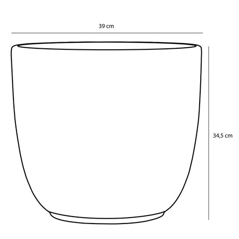 Tusca Bloempot - H35 x Ø39 cm - Wit