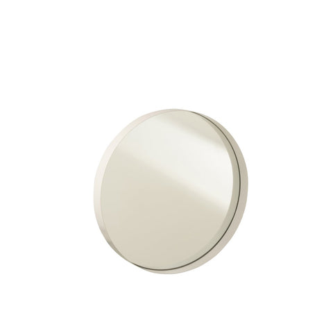 J-Line spiegel Rond Boord - metaal - wit - medium