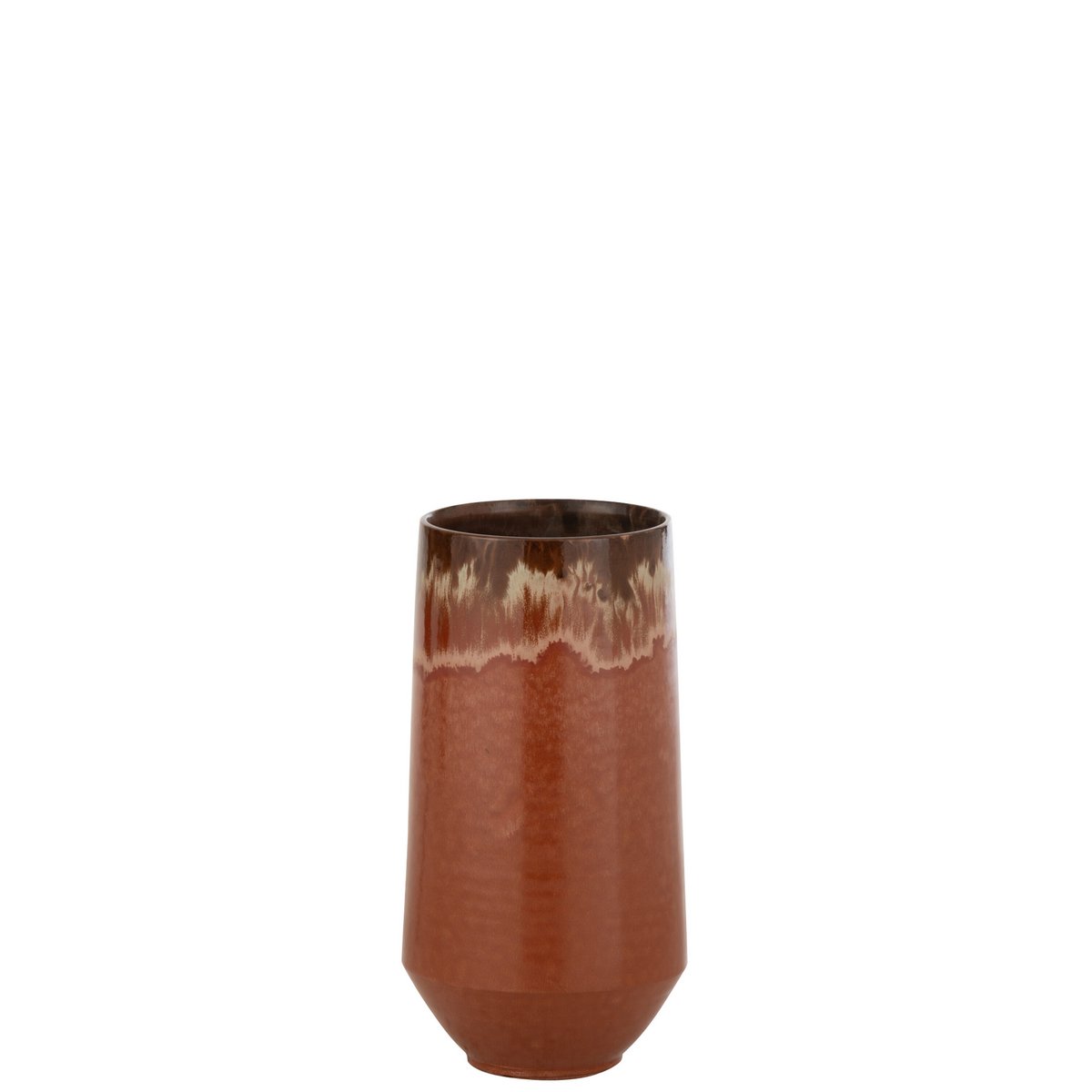 J-Line vaas Aline Lang - keramiek - rood - small