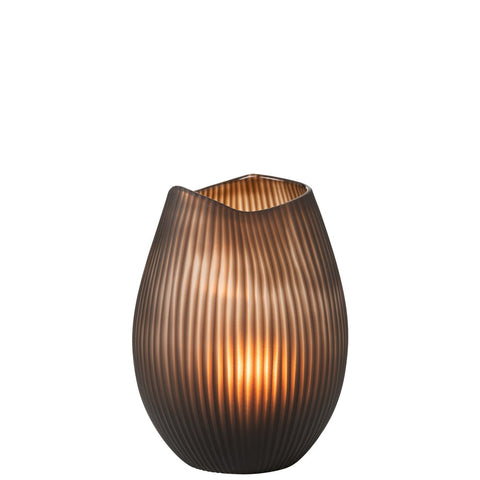 J-Line vaas Streep - glas - bruin - large