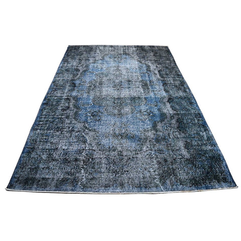 Blauw vintage vloerkleed - 270x170 cm - HANDGEMAAKT