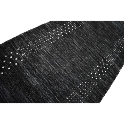 Zwarte Gabbeh loper - 200x75 cm - HANDGEMAAKT - HANDGEMAAKT