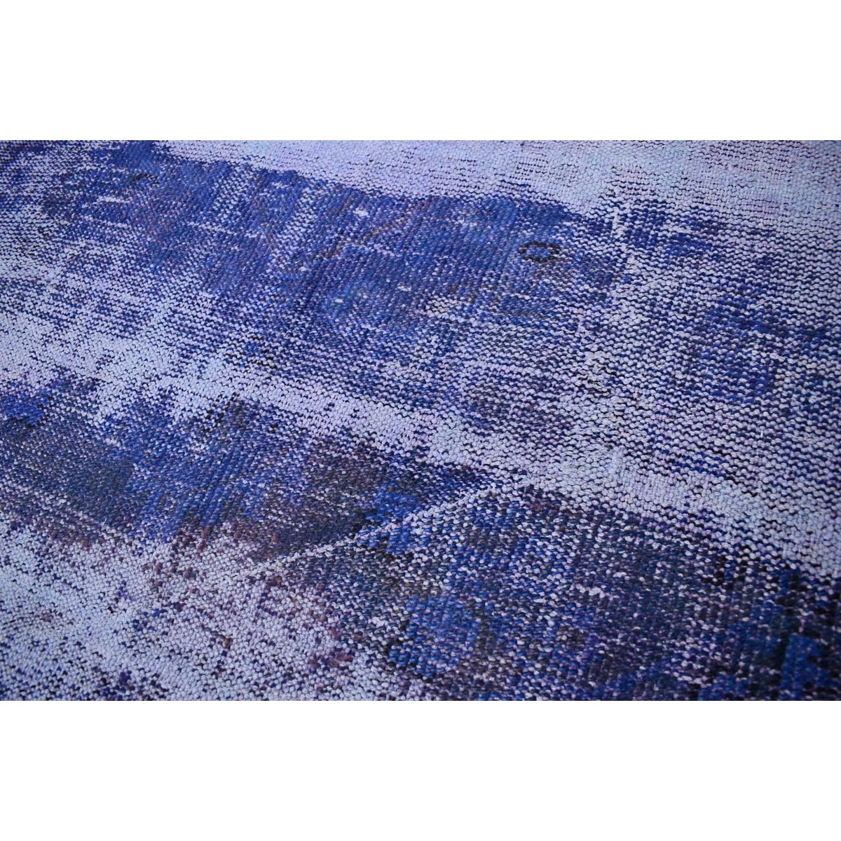 Blauw vintage vloerkleed - 274x114 cm - HANDGEMAAKT