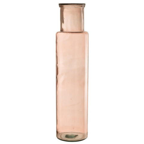 J-Line vaas Cilinder - glas - lichtroze - large