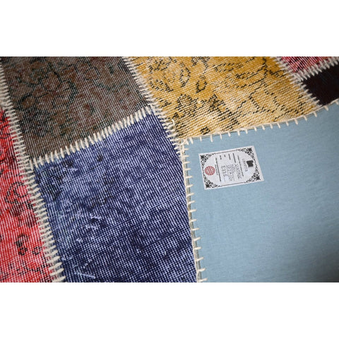 Patchwork vloerkleed - 172x120 cm - HANDGEMAAKT