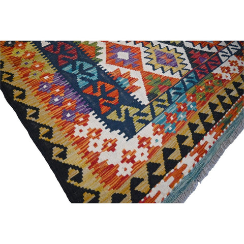 Kleurrijke kelim - 246x180 cm - HANDGEMAAKT