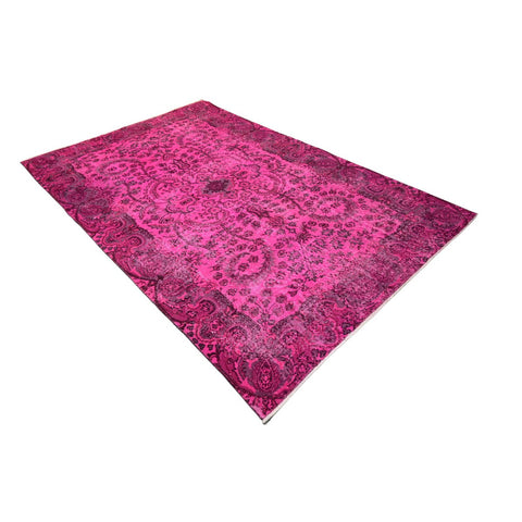 Roze vintage vloerkleed - 265x170 cm - HANDGEMAAKT