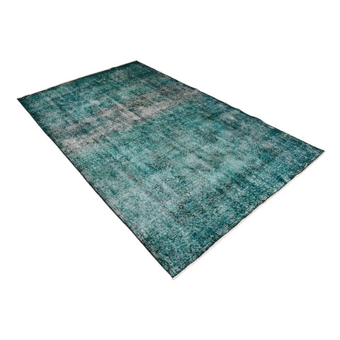 Turquoise vintage vloerkleed - 261x156 cm - HANDGEMAAKT