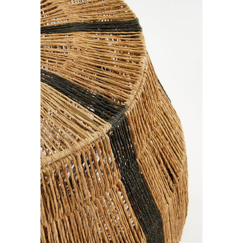 Liliano Mand - Set van 2 - H48 x Ø50 cm - Jute - Zwart