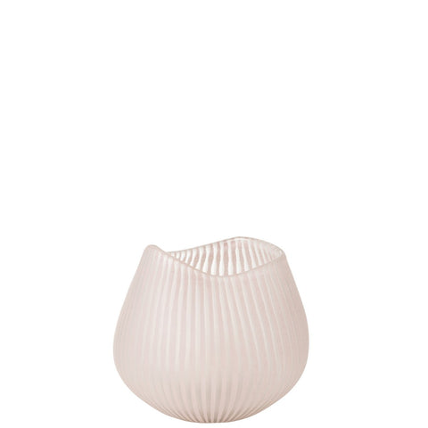 J-Line vaas Streep - glas - lichtroze - small