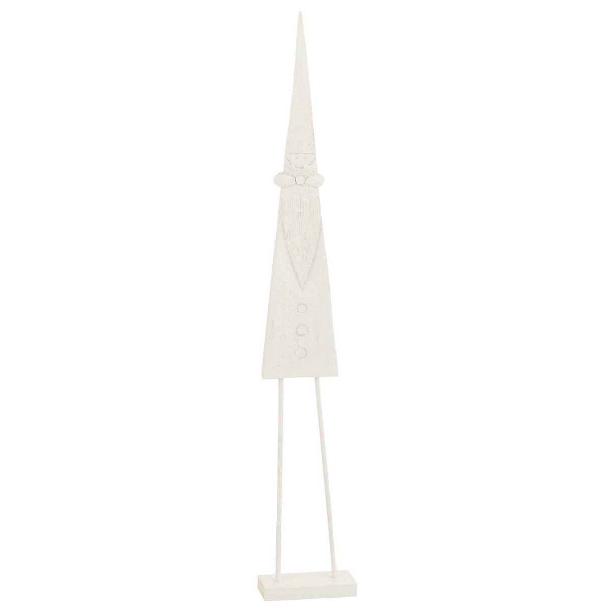 J-Line Kerstman Op Voet Hout Wit Large