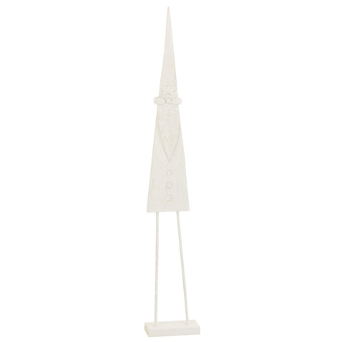 J-Line Kerstman Op Voet Hout Wit Large