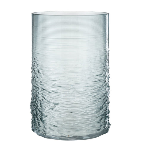 J-Line windlicht Zee - Kaarsenhouder - glas - blauw - large